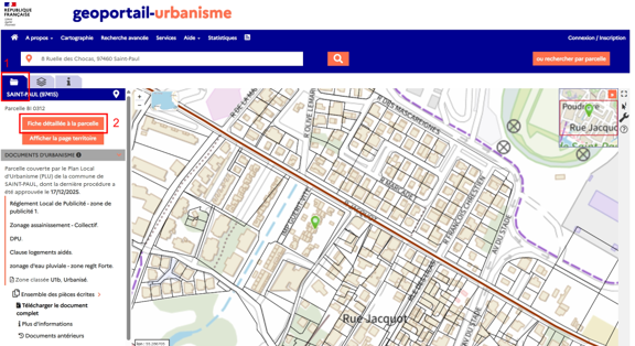 Estimer mon terrain geoportail urabanisme
