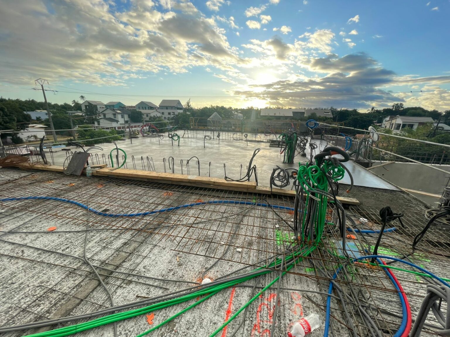Chantier des Madeleines, réseaux avant coulage de dalle
